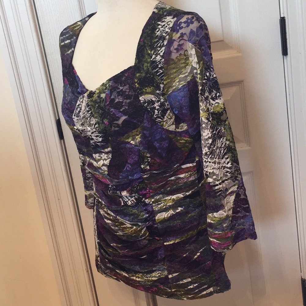 I.N. Studio Multicolored Lace Top
